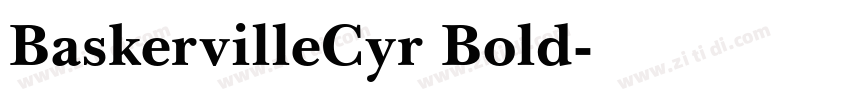 BaskervilleCyr Bold字体转换